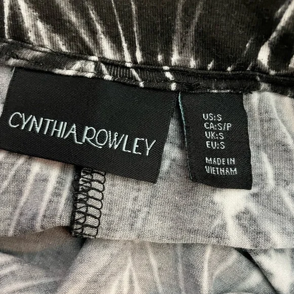 Cynthia Rowley Skirt Small Black/White Tye Dye Look - Picture 5 of 5